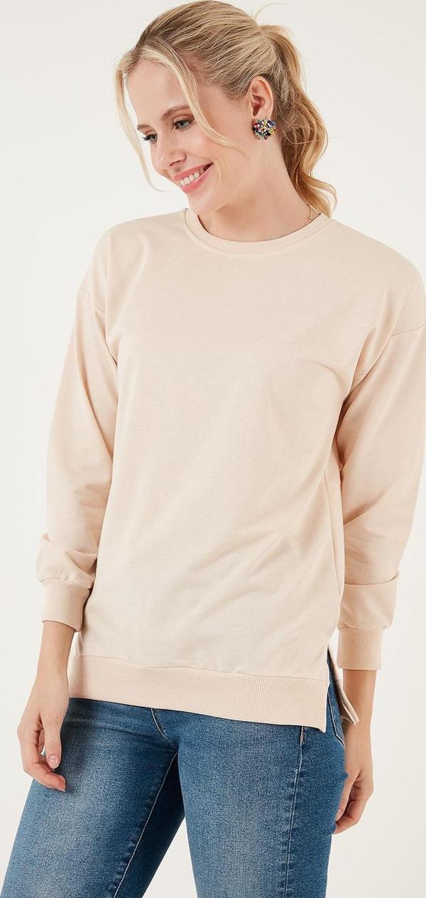 Lela Pamuklu Regular Fit Bisiklet Yaka Basic Bayan Sweat 5863569 TAŞ - Image 1