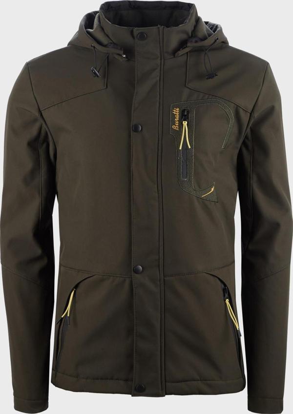 Buratti Çıkarılabilir Kapüşonlu Suya Dayanıklı SoftShell Erkek Mont 497LUIS HAKİ - Image 1