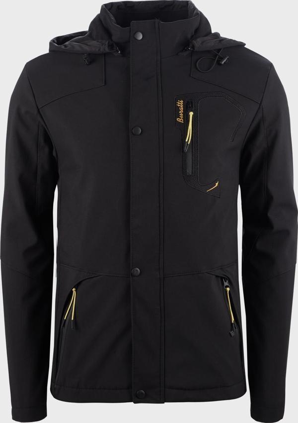 Buratti Çıkarılabilir Kapüşonlu Suya Dayanıklı SoftShell Erkek Mont 497LUIS SİYAH - Image 1