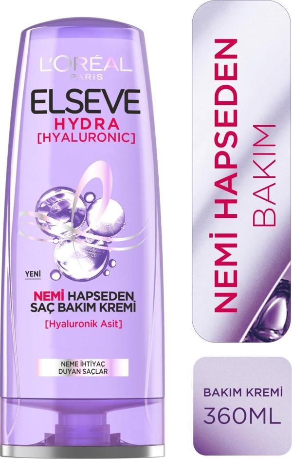 L'Oréal Paris Elseve Hydra [Hyaluronic] Nemi Hapseden Saç Bakım Kremi 360 ml - Image 1