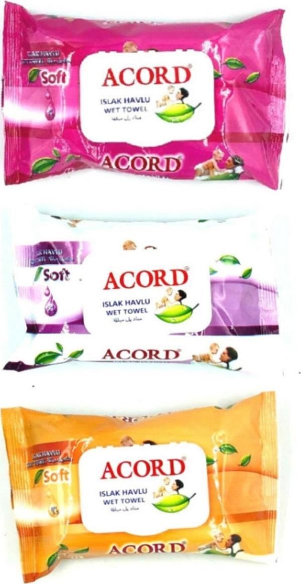 Acord Islak Mendil Havlu  Alkolsüz 12 Paket - Image 1