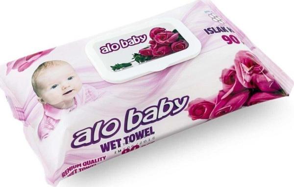Aloe Baby Islak Havlu 90 Lı Gül - Image 1