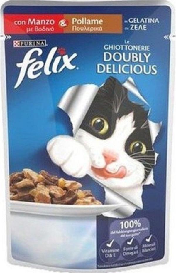 Felix 3 Adet Sığır + Kanatlı Etli Kedi Konservesi - Image 1