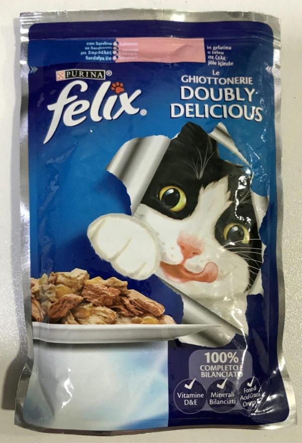 Felix Çifte Lezzet Somon Sardalya Yaş Pouch Mama 10 X Adet - Image 1