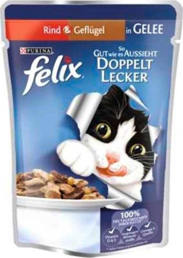 Felix Çifte Lezzet Somon Sardalya Yaş Pouch Mama 20 Adet - Image 1