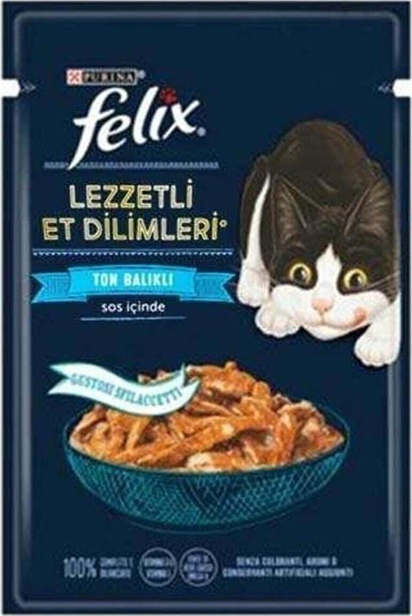 Felix Lezzetli Et Dilimleri Ton Balıklı Yetişkin Yaş Kedi Maması 85Gr X 26 Adet - Image 1