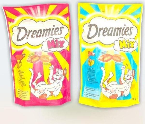 Dreamies Içi Dolgulu Somonlu Peynirli Ödül Mamaları( 60 Gr X2 Adet) - Image 1