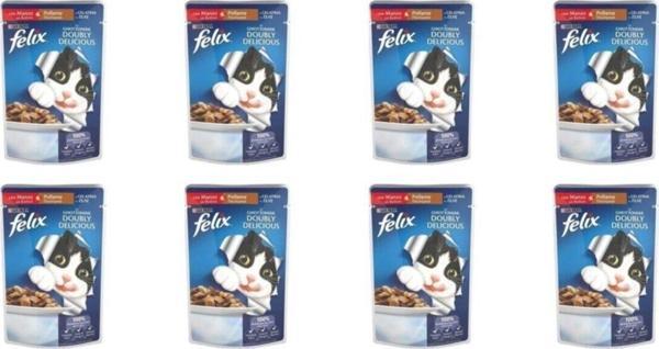 Felix Pouch Parça Etli Zengin Sığır Etli Kedi Maması 8X85 Gr - Image 1