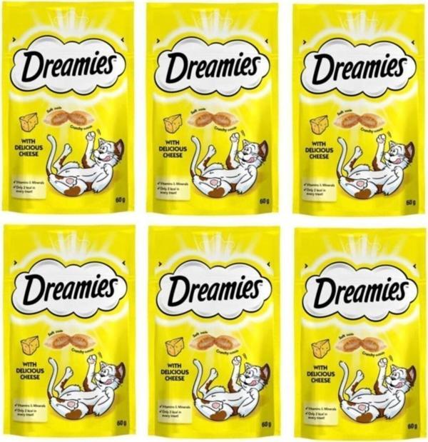 Dreamies Kedi Ödül Yaş Mama Peynirli 6 Adet X 60 Gram - Image 1