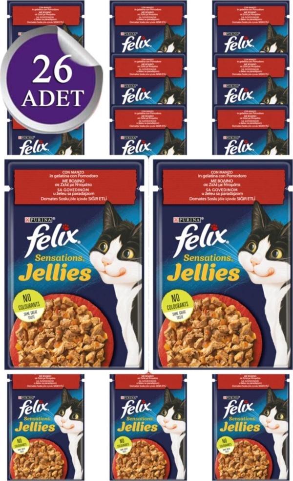Felix Sensations Sğır Etli & Domatesli 26 X 85 Gr (Yeni Paket) - Image 1
