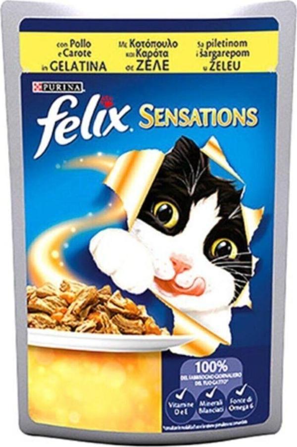 Felix Sensations Tavuk Havuç Jel Pouch 10'Lu - Image 1