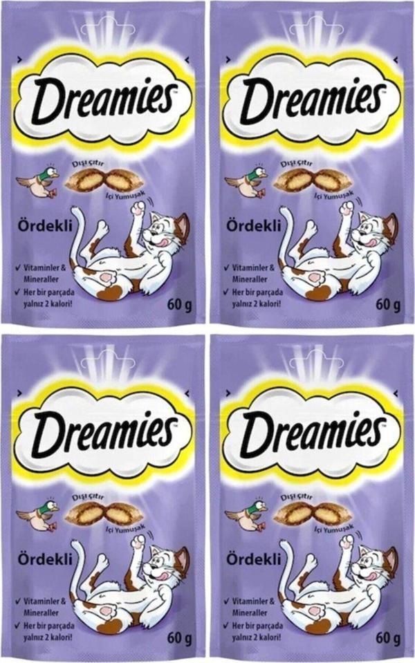 Dreamies Ördekli Kedi Ödül Maması 60 Gr 4 Adet - Image 1