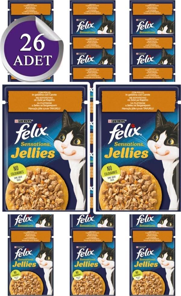 Felix Sensations Tavuklu&Havuçlu 26X 85 Gr (Yeni Paket ) - Image 1
