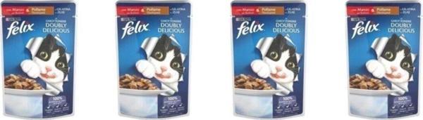Felix Sığır Etli Ve Tavuklu Yaş Kedi Maması 4 X 85 Gr - Image 1