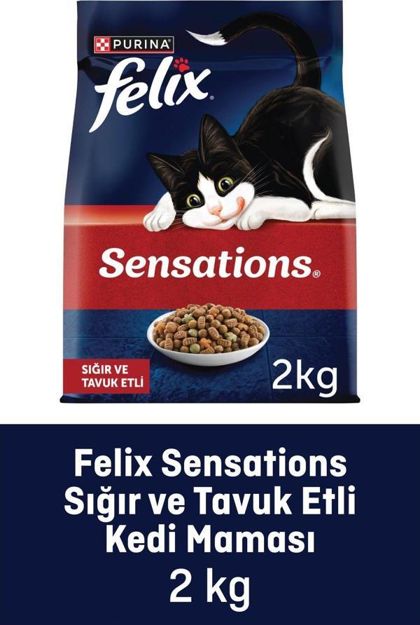 Felix Sığır Ve Tavuk Etli Kuru Kedi Maması 2 Kg. - Image 1