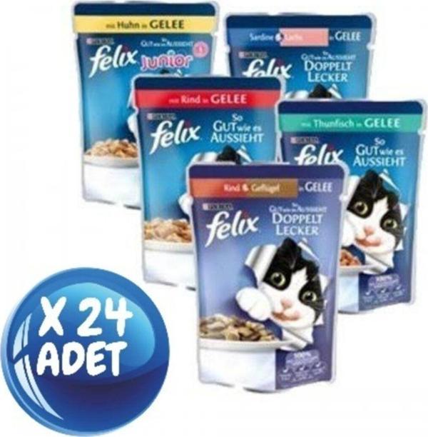 Felix Karşık Yaş Mama 24 Adet - Image 1