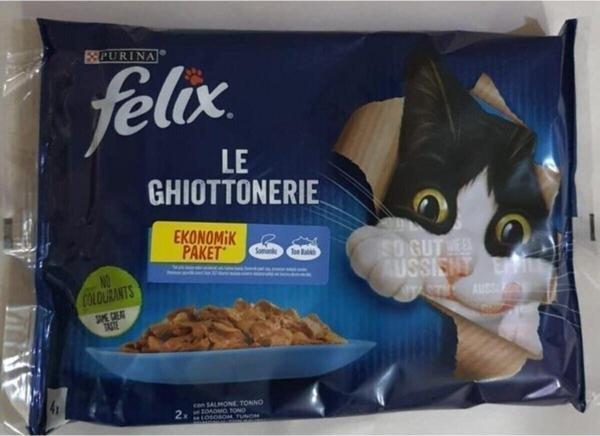 Felix Somonlu Ve Ton Balıklı Ekonomik Paket 4X85 Gr 6 Adet Yetişkin Kedi Pounch - Image 1