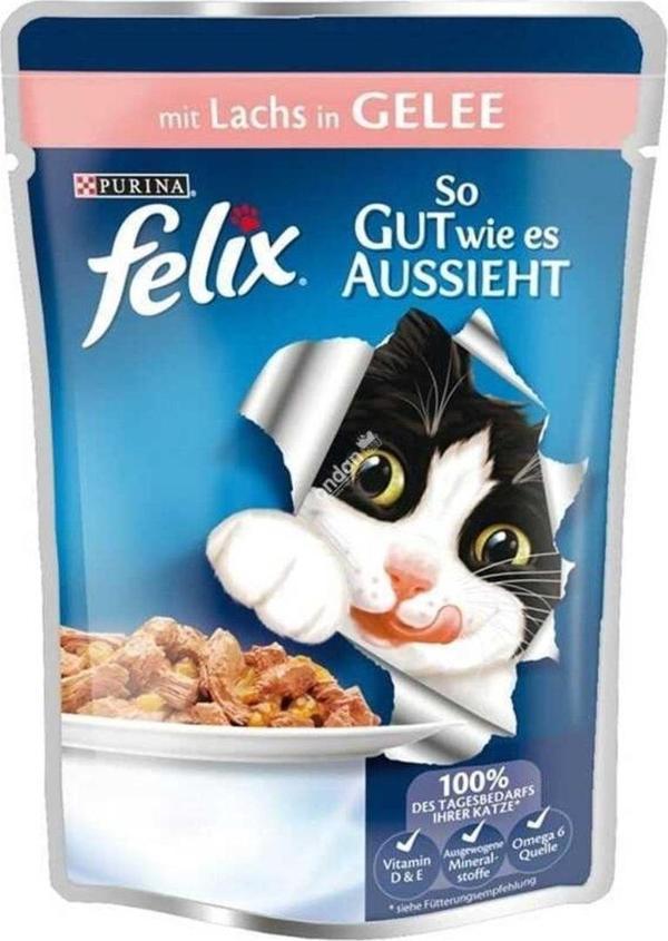 Felix Somonlu Yaş Kedi Maması X 20 Adet - Image 1