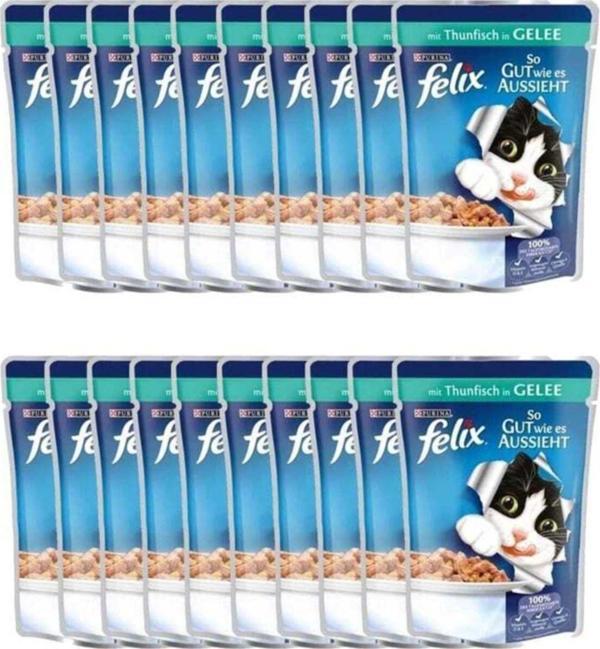 Felix Somonlu Ton Balıklı Yaş Kedi Maması X 20 Adet - Image 1