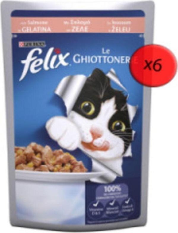 Felix Somonlu Yaş Mama 6'Lı Paket - Image 1