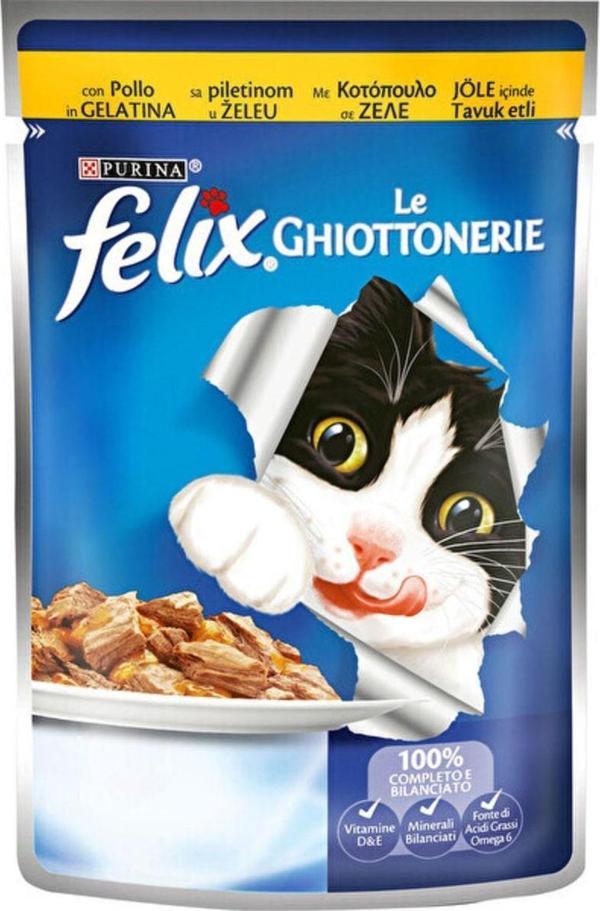 Felix Tavuk Etli Tam Yaş Kedi Maması 100G Pouch 5 Adet - Image 1