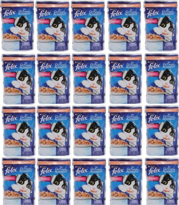 Felix Pouch 20 Adet X Somonlu Kedi Yaş Mama - Image 1