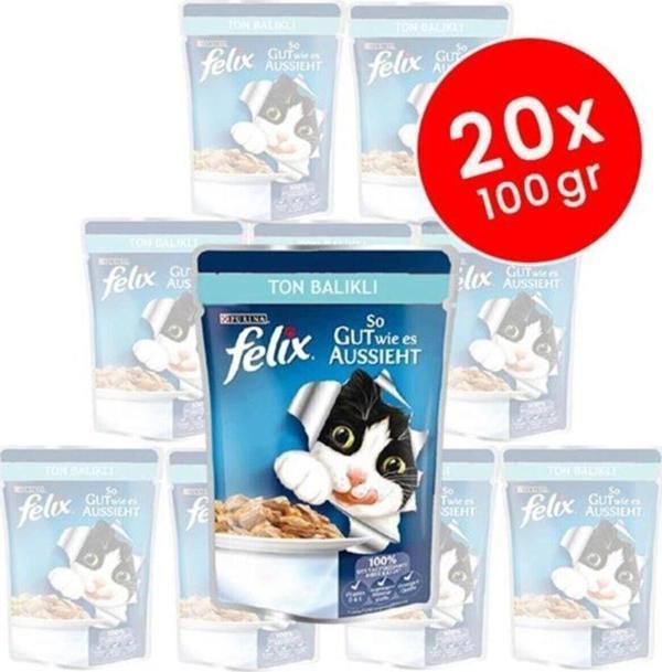 Felix Ton Balıklı Yetişkin Kedi Konservesi 20X100 Gr - Image 1