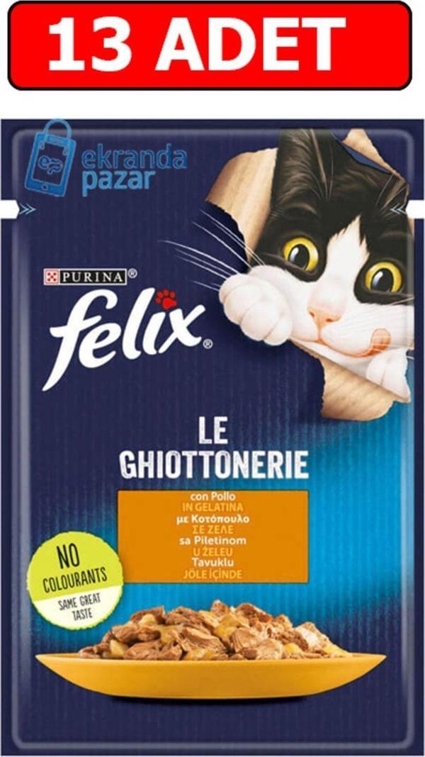 Felix Tavuklu Yaş Kedi Maması 85Gr 13 Adet Pouch Kedi Konserve Kedi Islak Maması - Image 1