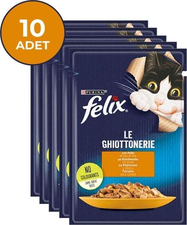 Felix Tavuklu Yetişkin Kedi Yaş Maması - 85 Gr X 10 Adet - Image 1