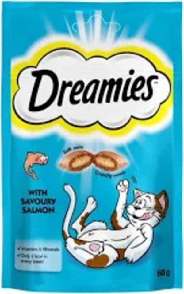 Hachiko Pet Kedi Ödül Maması Dreamies Lezzetli Somonlu - Image 1