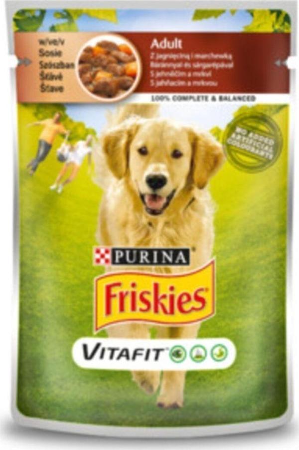 Friskies Kuzu Etli Havuçlu Yaş Mama.Yetişkin Köpek Maması 100 Gr 20 Adet - Image 1