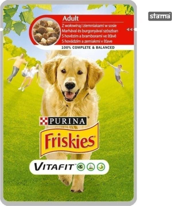 Friskies Sığır Etli Ve Patetesli Yetişkin Köpek Maması 100 Gr 20 Li Set - Image 1