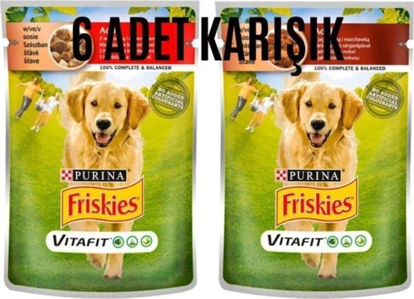Friskies Karışık Yetişkin Köpek Konserve Mama 100G 6 Adet - Image 1