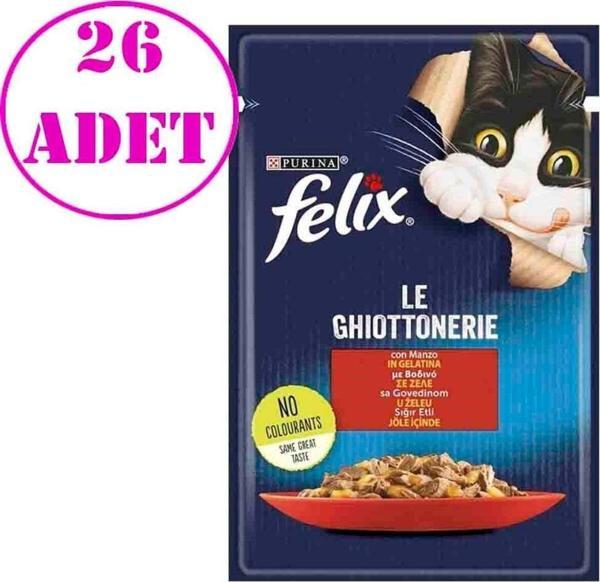 Felix Purina Sığır Etli Yaş Kedi Maması 85 Gr 26 Ad - Image 1