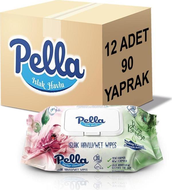 pella Hassas Ciltler Sensitive Gül Kokulu Islak Havlu 12X90 Lı 1080 Yaprak - Image 1