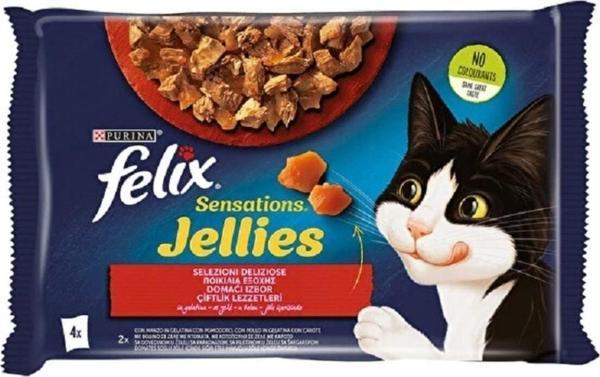 Purina Jellies Karışık 4 X 85 G Sığır Etli Ve Tavuklu - Image 1