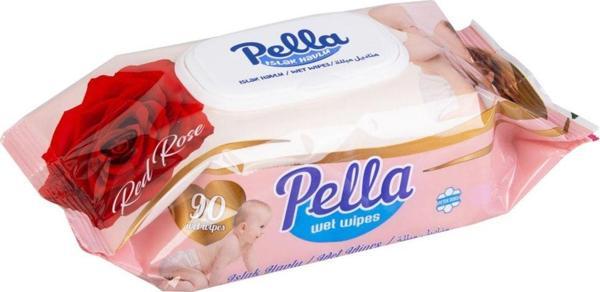 pella Islak Mendil Güllü 90Lı Kapaklı 12 Paket - Image 1