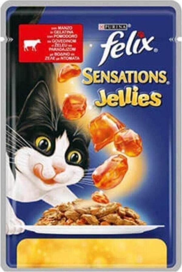 Felix Sensation Sığır Etli Domatesli Jel Pouch Kedi 20 Adet - Image 1