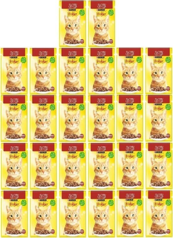 Friskies Sığır Etli Soslu Pouch Yetişkin Kedi Yaş Maması 26 X 85 G - Image 1