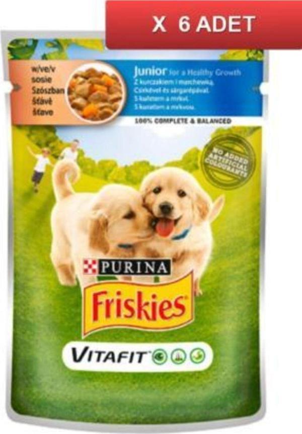 Friskies Purina Tavuk Etli Yavru Köpek Konservesi 100 Gr ( 6 Adet ) - Image 1