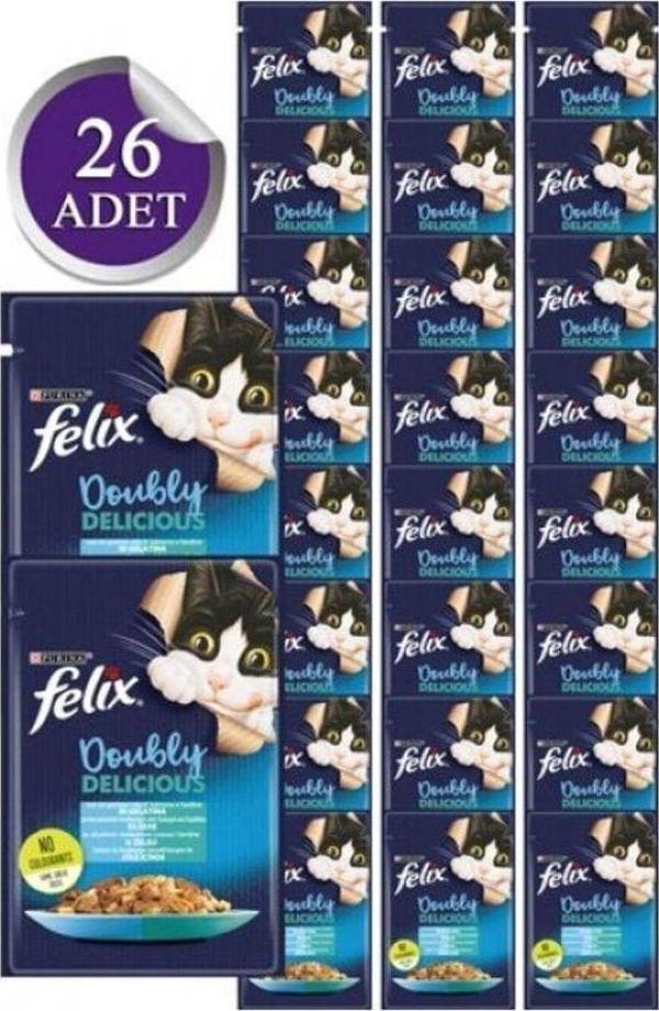 Purina Sardunya&Somon Yet. Kedi Pouch Mama 85Gr * 26 Adet - Image 1