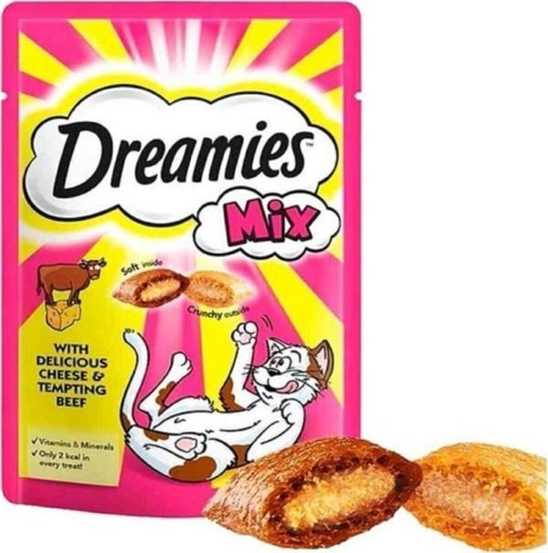 Whiskas Dreamies Mix Sığır Etli Ve Peynirli Kedi Ödülü 60 Gr - Image 1