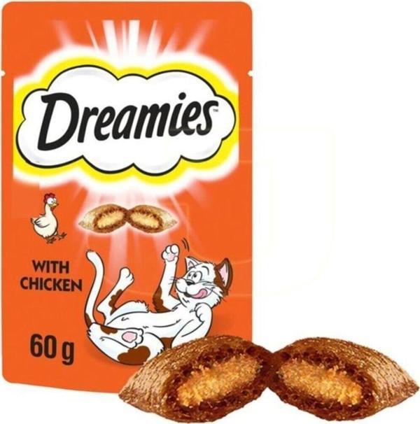 Whiskas Dreamies Tavuklu Kedi Ödülü 60 Gr X 2 Adet - Image 1
