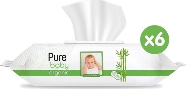 Pure Baby Organik Bambu Özlü Islak Havlu 6×90 (540 Yaprak) - Image 1