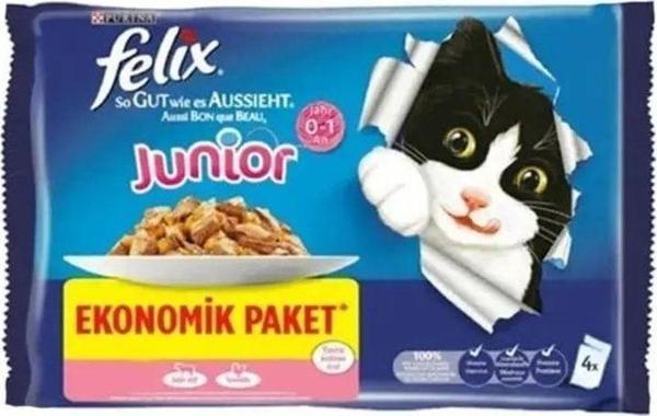 Purina Yavru Sığır Etli Ve Tavuklu Pouch Mama 85 Gr X 4 Adet - Image 1