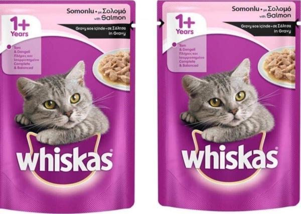 Whiskas Somon Pouch Yaş Mama 100Gr Somonlu (Salmon) X 2 Adet - Image 1