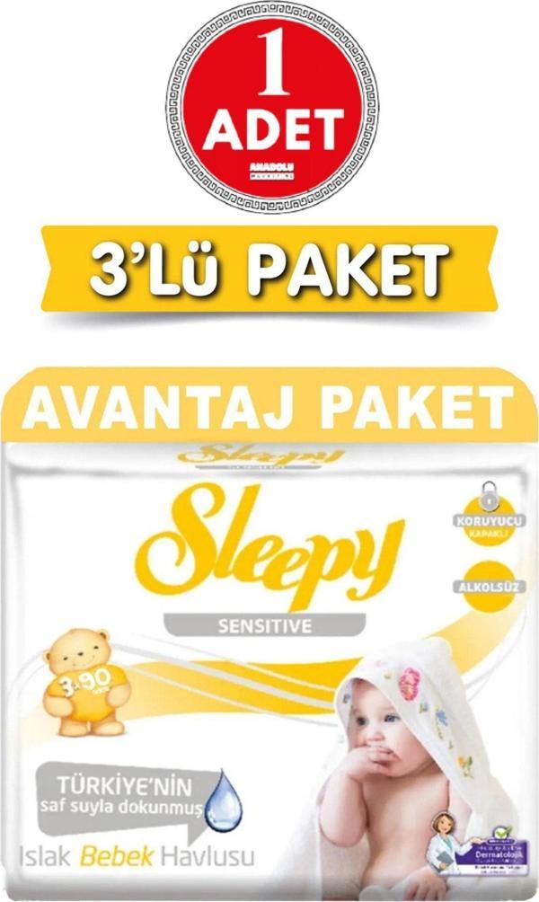 Sleepy 3'Lü Sensitive Islak Havlu 90 Lı 1 Adet - Image 1