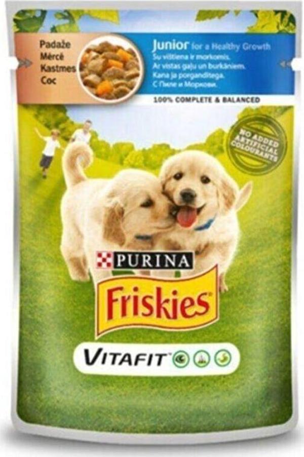 Purina Friskies Tavuklu Ve Havuçlu Yavru Yaş Köpek Maması 100Gr 5 Adet - Image 1