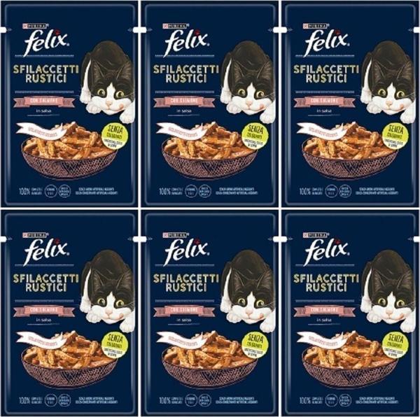 Purina 6 Adet Felıx 80Gr Lezzetli Et Dilimleri Somonlu - Image 1