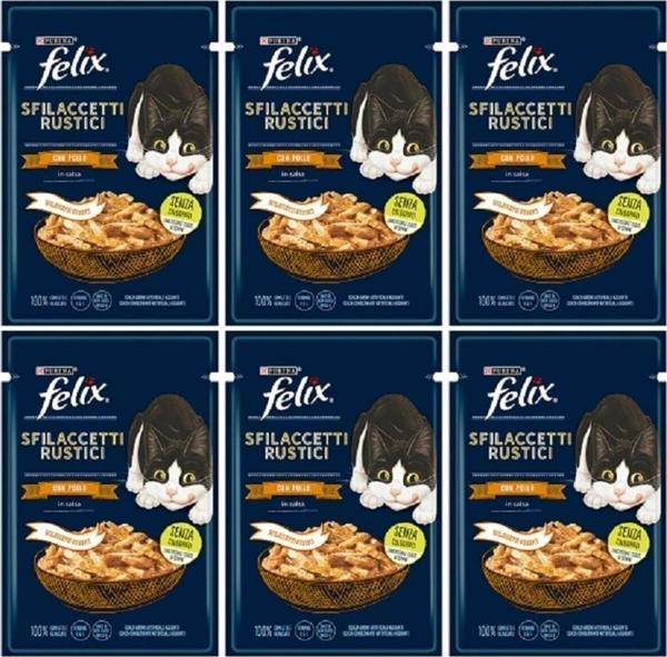 Purina 6 Adet Felıx 80Gr Lezzetli Et Dilimleri Tavuklu - Image 1